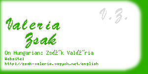 valeria zsak business card